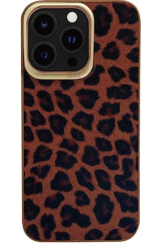 Kajsa Apple Uyumlu iPhone 13 Pro Kılıf Kajsa Glamorous Serisi Leopard Combo Kapak ZORE-219943