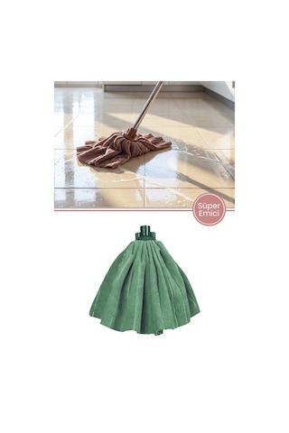 Flora F957 Süper Emici Mikrofiber Mop Jumbo, Fayans Ahşap Tüm Yüzeylerle Uyumlu Yedek Mop Başlığı Çok Renkli