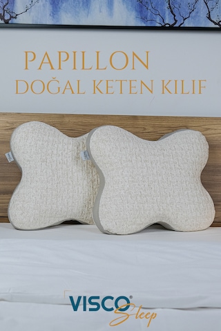 Visco Yastık Papillon Ortopedik Yastık Ergonomik Visco 45x50x15cm