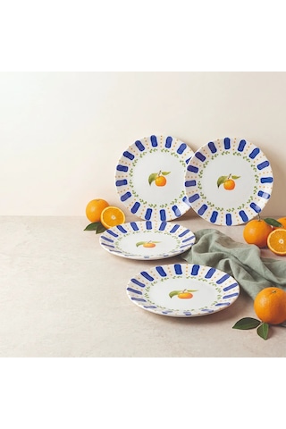 Güral Kayısı Desenli 4lü 19 Cm Porselen Pasta Tabağı Seti Diğer