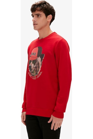Bad Bear Rebel Crewneck Erkek Kırmızı Sweatshirt 23.02.12.019-c54 Kırmızı