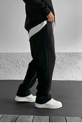 Prtnc Protonic Erkek Baggy Eşofman Altı 3 İplik Oversize Düz Paça Siyah Siyah
