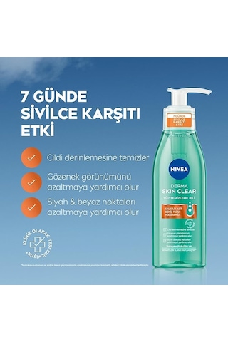 Nıvea Derma Skin Clear Sivilce Karşıtı Yüz Temizleme Jeli 150ml X 4 Adet