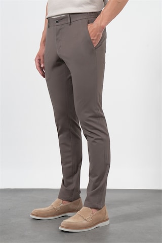 İmza Kahverengi Yan Cep Slim Fit Esnek Jogger Pantolon 1003260373