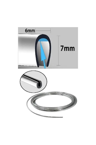 Araç Içi Dışı Geçmeli Koruyucu U Tipi Nikelaj Çıta -kapı Koruyucu 3 Metre