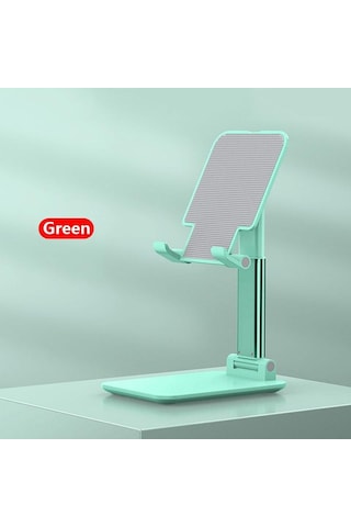 Yeşil Vaorlo Taşınabilir Katlanabilir Telefon Tutucu Kaymaz Standı İphone 11 12pro Katlama Masa Tutucu Ipad Xiaomi Huawei Samsung Uyumlu Tablet
