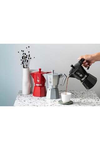 Cups Ocak Üstü Espresso Pişirici - 270ml - Siyah Renk - Alüminyum Gövde - Patentli Güvenlik Valfi - Tüm Ocak Tür Diğer