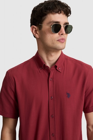 U.S. Polo Assn. U.s. Polo Assn. Erkek Vişne Gömlek Kısa Kollu 50324727-vr223