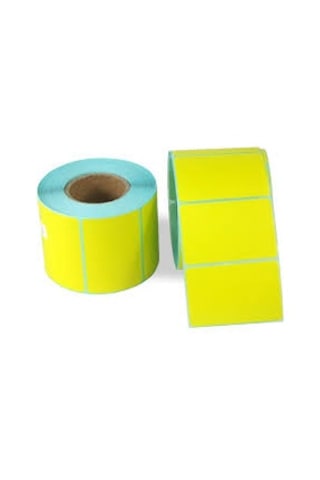 40X50 Eczane İlaç Tarif Etiketi Sarı Zemin 40 x 50 MM 1 Rulo 1000'li Sarım Eko Termal