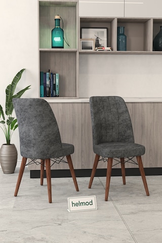 Helmod 6 Kişilik Açılır Masa Sandalye Takımı Mutfak Masası Takımı Salon Masası Yemek Masası Takımı Gri