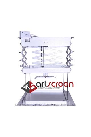 Artscreen 50X50 Cm Motorlu Kumandalı Projeksiyon Lift