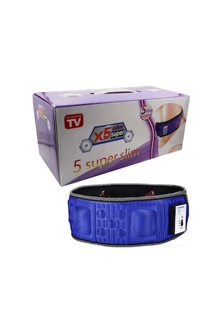 Super Slim 5 Motorlu Titreşimli Masaj Kemeri Göbek Eritme Aleti Çok Renkli