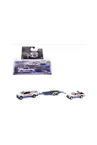 Greenlight 1/64 Racing Hitch & Tow Series 5 American Thunder 2023 Chevrolet Silverado 1500 And 1
