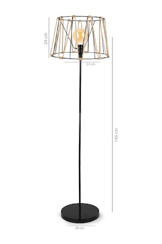 ArtGift Cabo Halatlı Lambader Siyah