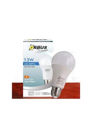 Orbus Premium 13w E27 1300lm Ampul - 6500k Beyaz Işık