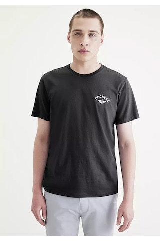 Dockers Minimalist Regular Fit Kısa Kol Erkek T-shirt - Günlük Kombinler İçin Siyah