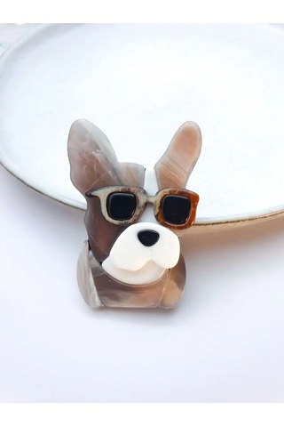 Yasya Broş Köpek 100845525 Bej Açık