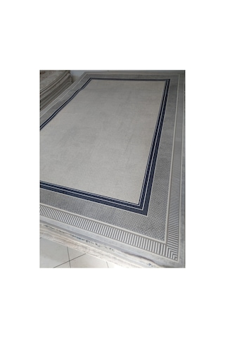 Soneva Serisi Sık Akrilik İplik Dokuma 200 X 300 6m2 Dokuma Halı Lacivert/gri