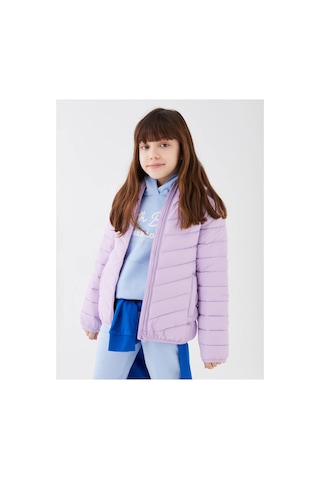 LC Waikiki Kapüşonlu Basic Kız Çocuk Şişme Mont LİLA