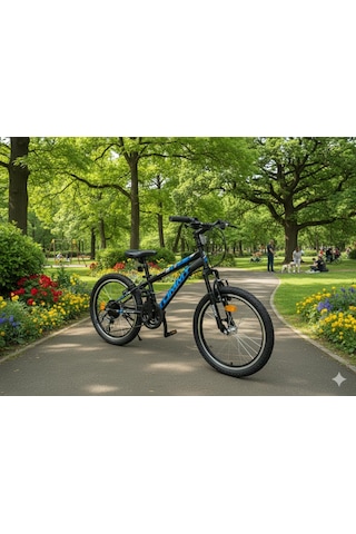 Tommybike 20 Jant Vitesli Bisiklet Duble Jant 21 Vites Ön Amortisörlü Çocuk Bisikleti Mavi