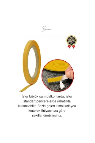 4 Mt Güçlü Premium Sineklik Yedek Cırt Bant Pencere Kapı Yapışkanlı Tül Sinek Perdesi Bandı 5 Adet