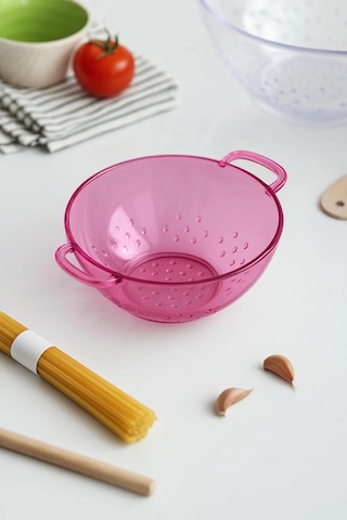 Akrilik Pembe Mini Pirinç Süzgeçi & Bakliyat Süzgeçi 3 Su Bardağı Ölçülü Çok Renkli