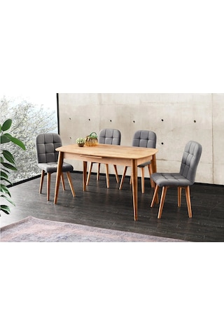 Essen Masa, Etro Sandalye, Meşe, 130x80 Meşe