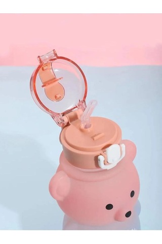 Smile Ayıcık Model Öğrenci Su Matarası Öğrenci Su Şişesi Suluk 500 Ml Bpa Içermez Matara Suluk Çok R Diğer