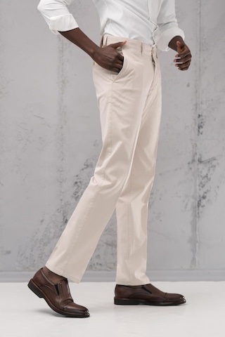 Notra Regular Fit Pamuklu Yan Cep Klasik Yazlık Gabardin Pantolon Krem