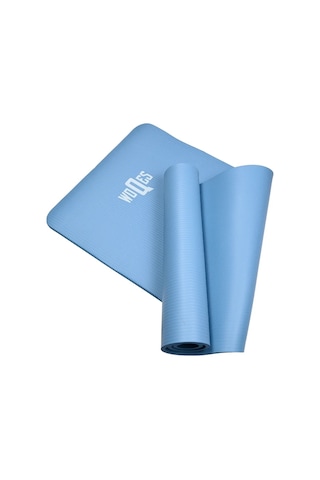 Woqes Konforlu Ve Kaymaz Nbr Yoga Matı 10 Mm Kalınlık Ekstra Destekli Ve Dayanıklı Tasarım Açık Mavi