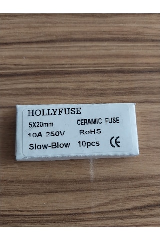 Hollyfuse 5x20mm 10A 250V Slow-Blow seramik sigorta Hollyfuse 5x20mm 10A 250V Slow-Blow seramik sigorta