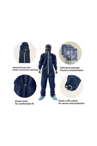 Willowhaven Navy Blue 2xl 5 Adet Tek Kullanımlık Tulum 35gsm