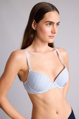 Defacto Poplin Kaplı Push Up Balenli Bra H3799ax26spbe550 Mavi-be550
