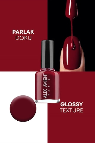 Alix Avien Bordo Oje 17 Yüksek Pigmentli Uzun Süreli Kalıcılık Hızlı Kuruma Nail Lacquer 17