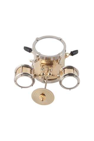 Vkemall Miniatur Müzik Aleti: Bakır Üç Davul Modeli, Detaylı Tasarım, Hediye Kutusuyla, Muzisyenlere Özel Hediyelik Süs