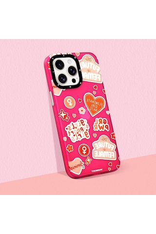 Apple Uyumlu iPhone 14 Pro Max Kılıf Bethany Green Tasarımlı Youngkit Sweet Language Kapak Pembe