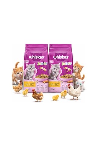 Whiskas Junior Tavuklu Yavru Kedi Maması 300 Gr 2 Adet