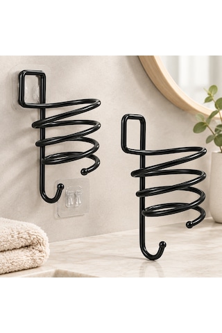 Siyah Metal Fön Makine Askısı