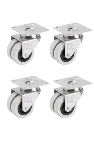 Hts 336 Tabla Bağlantılı Gri Pvc Kaplama 50mm Mobilya Teker 4 Ad.
