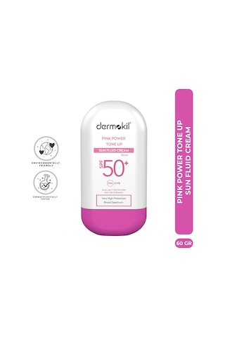 Dermokil Pink Tone-up Fluid Sun Cream Spf 50+ Pembe Ton Eşitleyici Fluid Güneş Koruyucu 60 Ml