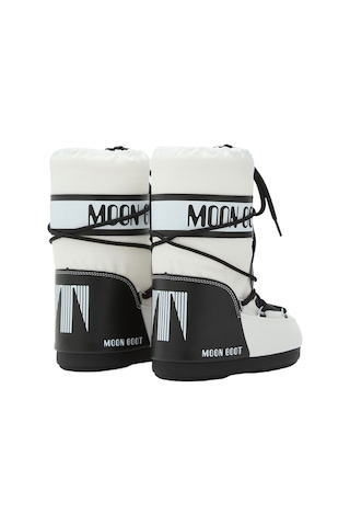 Na02 Black White Bot Kız Çocuk 80d3400300 Moon Boot Icon Junior Animal Boots Çok Renkli