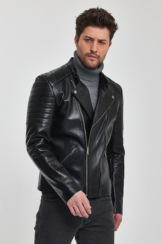 Paolo Siyah Deri Mont 001