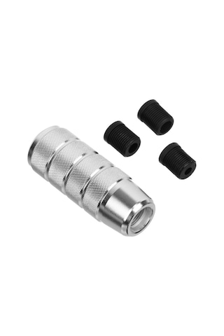 Premium Alüminyum Vites Topuzu Universal, Spor Görünüm, Gümüş Gümüş