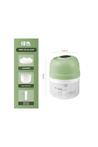 Reedark Evde Kullnmak İçin Elektrikli 250ml Yeşil Çırak Sosu Ve Bebek Yemeği Hazırlama Makinesi - Kablosuz Küçük Mutfak Aleti Yeni Ürün Yeşil