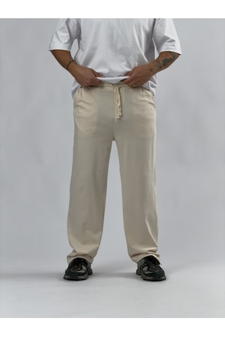 Cocopelli Paça Ayarlamalı Regular Bej Erkek Jogger Pantolon Coc3568