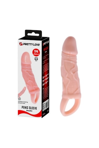 Hızlı Express Pretty Love Breyden 18 Cm Uzatmalı 3 Cm Dolgulu Testis Halkalı Penis Kılıfı
