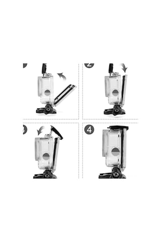 Ranyeek Gopro Hero 5/6/7 Kamera Korumalı Kasa - 45 Metre Su Geçirmez, Darbeye Dayanıklı, Cam Lens İle Su Altı Ve Outdoor Etkinlikler İçin