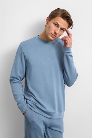 Backandbond Mavi Regular Fit Bisiklet Yaka Sweatshirt