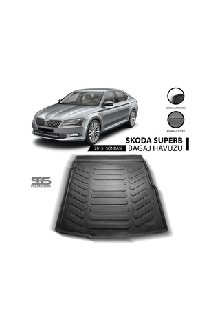 Skoda Super B Bagaj Havuzu 2015 Sonrası Havuzlu Bagaj Paspası