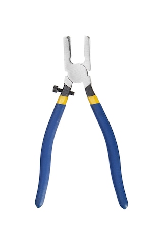 Ccgloball Inç 1 Adet Mavi Kaymaz Kolu Kırma/kesme Cam Pense Vitray Araçları Düz Uçlu Kırıcı Pense Donanım El Aletleri